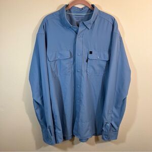 Vineyard Vines Men’s Blue Performance Harbor Shirt Snap XL